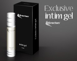 Účinný Erectan intim gel v elegantnom balení.